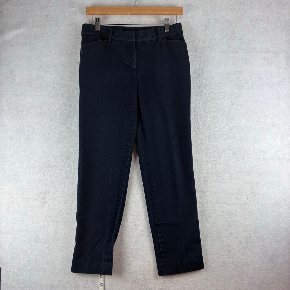 Talbot's Hampshire Ankle Chinos Women's 2 Navy Blue Career Office Tapered Pocket